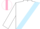 White, light blue sash and cap with pink stripe