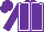 PURPLE, white seams, purple cap