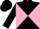 Black and pink diabolo, black cap