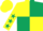 Yellow and Dark Green (quartered), Yellow sleeves, Dark Green stars, Yellow cap