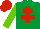 Emerald Green, Red Cross of Lorraine, Light Green sleeves, Red cap