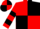Red and Black (quartered), hooped sleeves