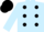 Light Blue, Black spots, Black cap