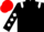 Black, White epaulets, diamonds on sleeves, Red cap