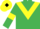 Emerald Green, Yellow chevron and armlets, Yellow cap, Black diamond