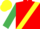 Red, Yellow sash, Emerald Green sleeves, Yellow cap