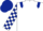 White, Dark Blue epaulets, Dark Blue and White check sleeves, Dark Blue cap