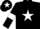 Black, White star, armlets and star on cap