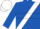 Royal blue, white sash and hoop on cap