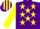PURPLE, yellow stars, yellow sleeves, striped cap