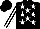 Black, White stars, striped sleeves, Black cap