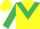 Yellow, Emerald Green chevron and sleeves