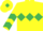 Yellow, Emerald Green triple diamond, chevrons on sleeves, Yellow cap, Emerald Green diamond