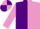 Purple and Mauve (halved), Mauve sleeves, quartered cap