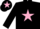 BLACK, pink star & cap