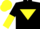 Black, Yellow inverted triangle, halved sleeves, Yellow cap