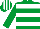 EMERALD GREEN & WHITE HOOPS, striped cap