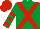 Emerald Green, Red cross belts, chevrons on sleeves, Red cap