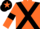 Orange, Black cross belts and armlets, Black cap, Orange star