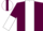 Maroon, White stripe, halved sleeves