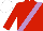 Red, Mauve sash, White cap