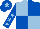 Light Blue and Royal Blue (quartered), Royal Blue sleeves, Light Blue stars, Royal Blue cap, Light Blue star