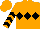 Orange, Black triple diamond, chevrons on sleeves