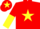 Red, Yellow star, halved sleeves and star on cap