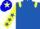 ROYAL BLUE,yellow epaulettes,yellow slvs,royal blue stars,blue cap,yellow star