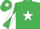 Emerald Green, White star, diabolo on sleeves and star on cap