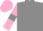 Grey, Pink sleeves, Grey armlets, Pink cap