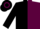 Black and Maroon halved, Yellow cap, Black hoop