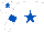 White, Royal Blue star, armlets and star on cap