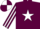 Maroon, White star, striped sleeves, quartered cap