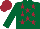 Dark Green, Maroon stars, Maroon cap