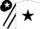 White, Black star, White sleeves, Black seams, Black cap, White star