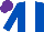 ROYAL BLUE, white panel, purple cap