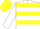 White, Yellow hoops, White sleeves, Yellow cap