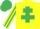 Yellow, Emerald Green Cross of Lorraine, striped sleeves, Emerald Green cap