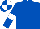 ROYAL BLUE, white armlet, quartered cap