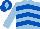 LIGHT BLUE, ROYAL BLUE chevrons, ROYAL BLUE cap, LIGHT BLUE diamond