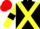 Black, Yellow cross belts, Yellow sleeves, Black armlets, Red cap