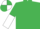 EMERALD GREEN, white halved sleeves, quartered cap