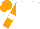 White, Orange sleeves, White armlets, Orange cap