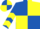 Royal Blue and Yellow (quartered), chevrons on sleeves