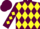 Maroon and Yellow diamonds