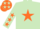 Light Green, Orange star, Light Green sleeves, Orange stars