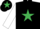 Black, Emerald Green star on body and cap, White sleeves