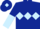 Dark Blue, Light Blue triple diamond, halved sleeves and diamond on cap