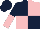 Dark Blue and Pink (quartered), halved sleeves